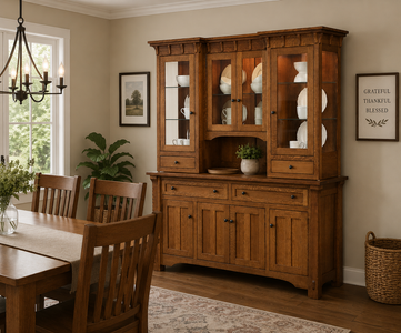 Manitoba Amish Handcrafted Dining Room China Hutch