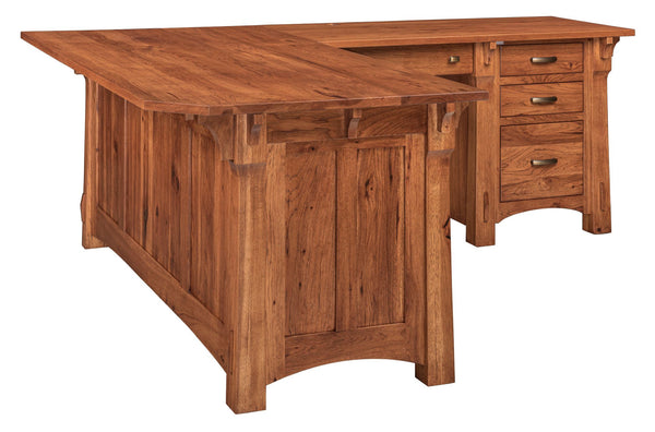 Manitoba - Amish Hardwood Corner Desk w/ Optional Hutch