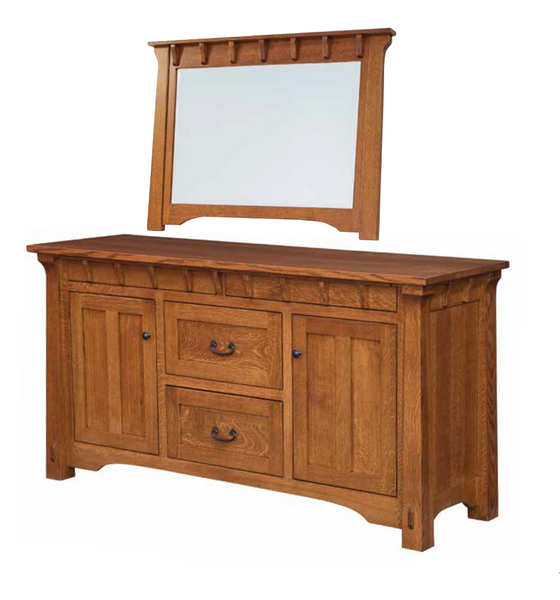 Manitoba- Amish Handcrafted Buffet Cabinet With Optional Mirror