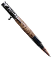 Bolt Action - Solid Maple Burl Wood Ballpoint Pen