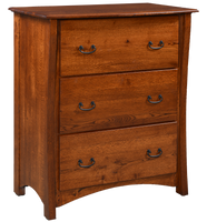Master - Amish Handcrafted Lateral Three Drawer File Cabinet