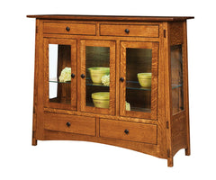 McCoy-  Amish Solid Wood Display Buffet Cabinet