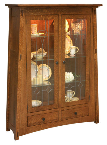 McCoy- Amish Solid Wood Curio Display Cabinet
