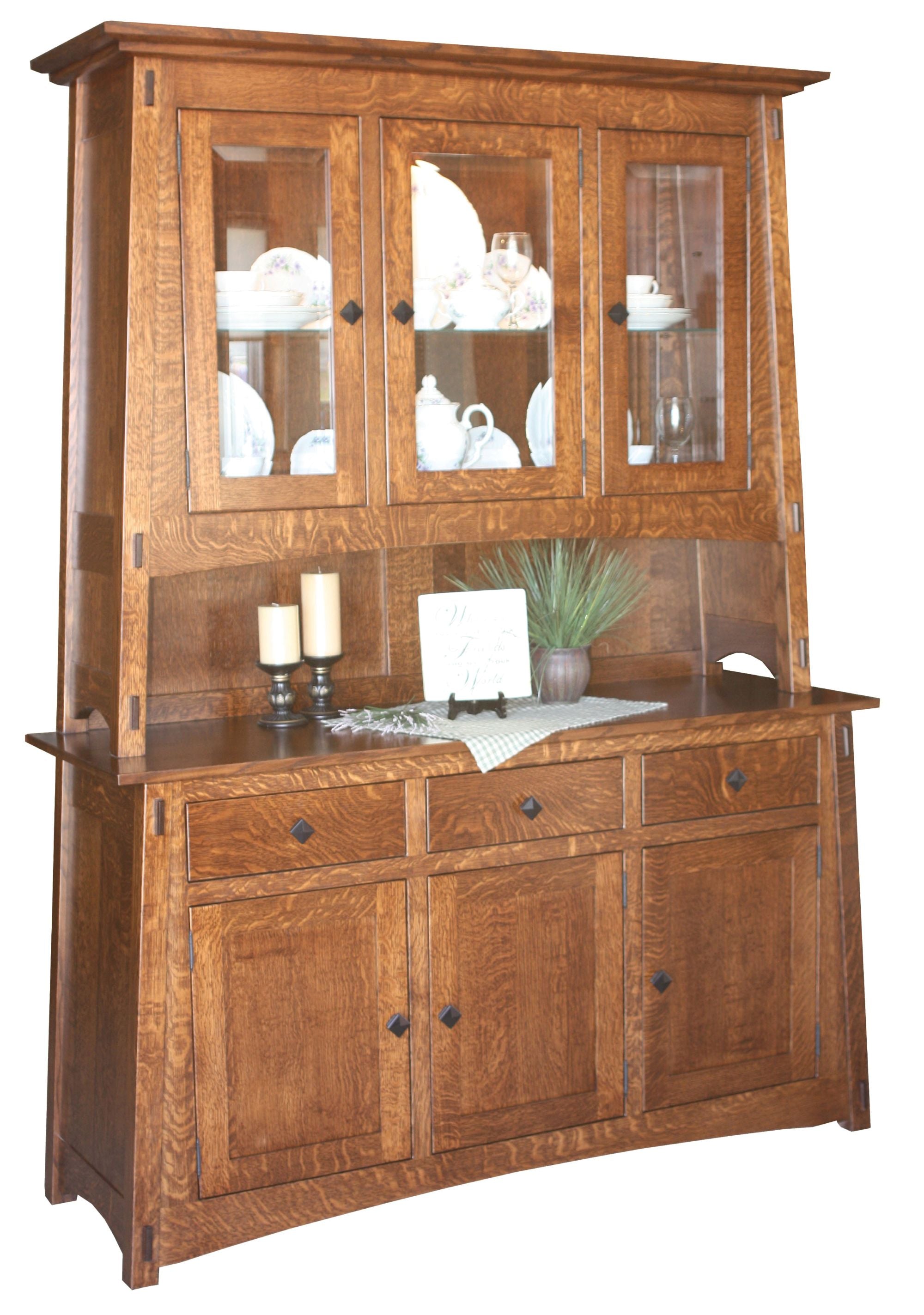 McCoy - Amish Solid Wood 3 Door Dining Hutch