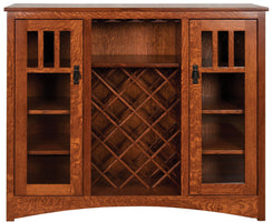 Merlot - Amish Handcrafted Wine Cabinet