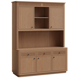 Millhall - Amish Hardwood 3 Door Dining Server With Hutch