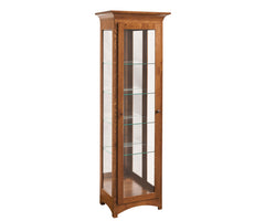 Mission - Amish Hardwood 1 Door Display Curio Cabinet