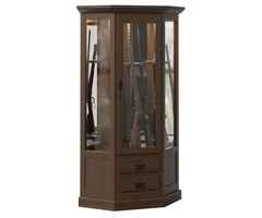 Mission - Amish Hardwood Corner Swivel Gun Cabinet - Multiple Sizes Available