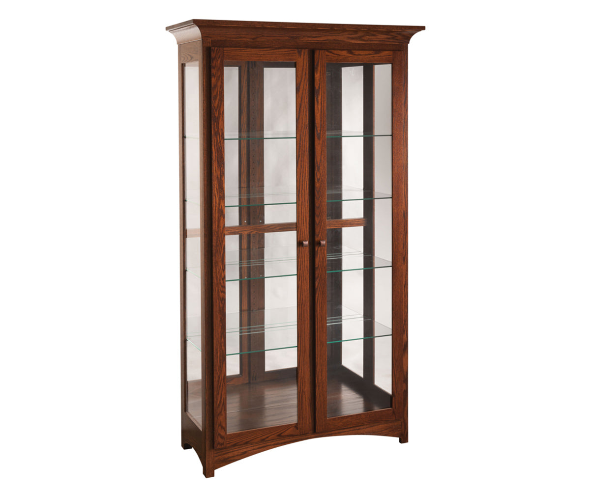 Mission - Amish Hardwood Large Curio Cabinet