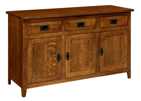 Mission - Amish Solid Wood 3 Door Dining Buffet