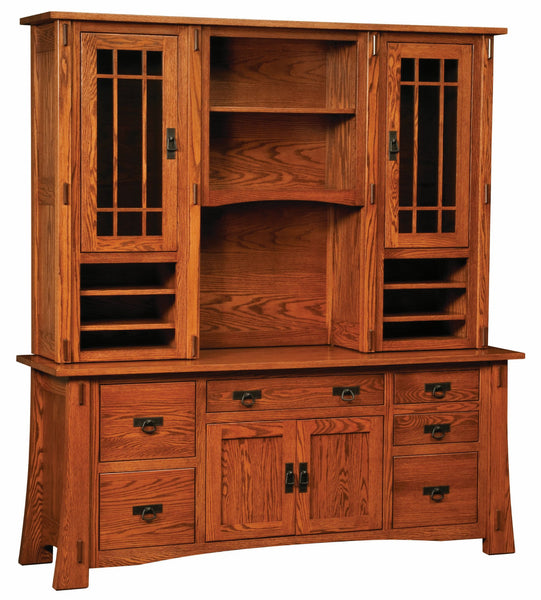 Modesto- Amish Hardwood Credenza With Optional Hutch