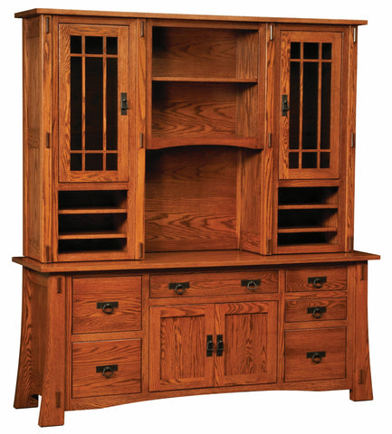 Modesto- Amish Hardwood Credenza With Optional Hutch