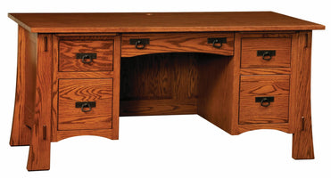 Modesto- Amish Solid Wood File Desk With Optional Hutch