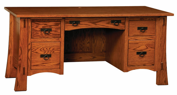 Modesto- Amish Solid Wood File Desk With Optional Hutch