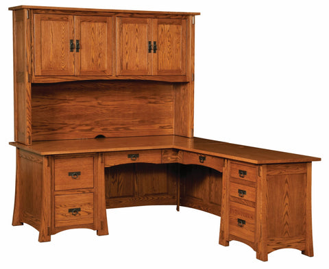 Modesto - Amish Hardwood Corner Desk w/ Optional Hutch