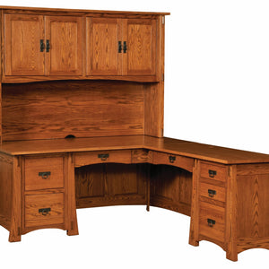 Modesto - Amish Hardwood Corner Desk w/ Optional Hutch