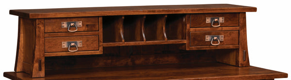 Modesto- Amish Solid Wood File Desk With Optional Hutch