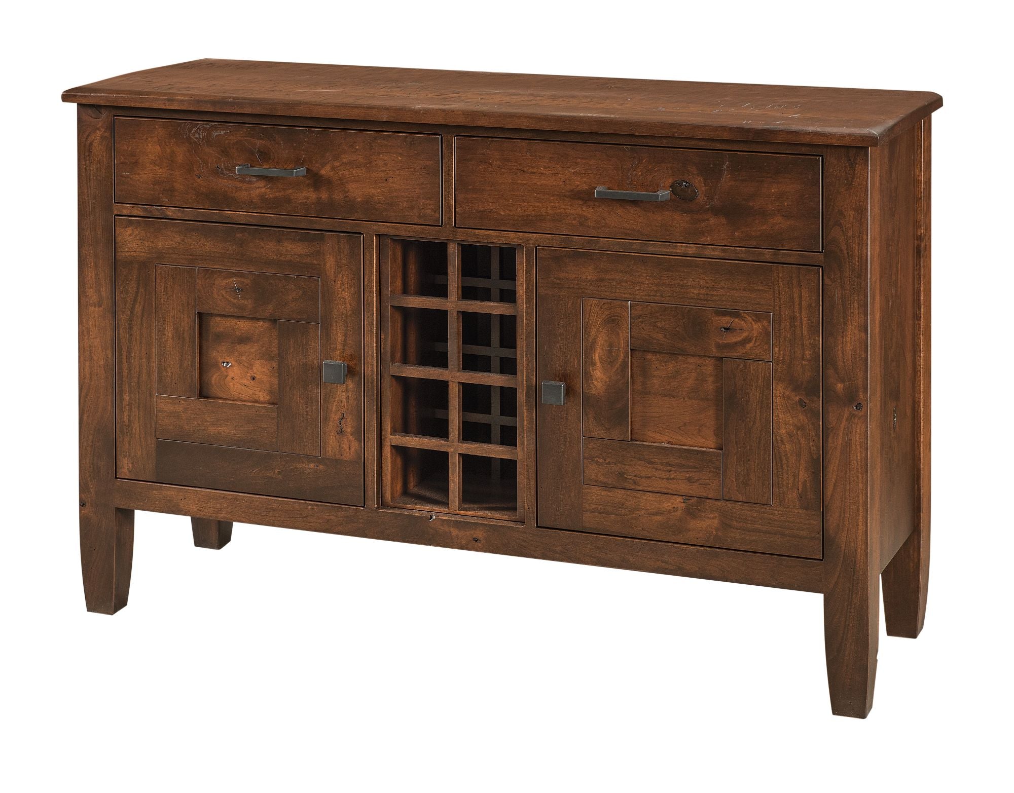 Montana - Amish Solid Wood Wine Rack Sideboard Cabinet