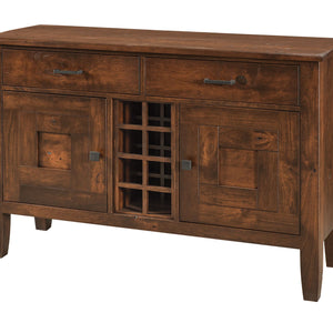 Montana - Amish Solid Wood Wine Rack Sideboard Cabinet