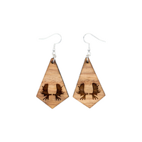 Moose Antler Earrings - Canary Wood