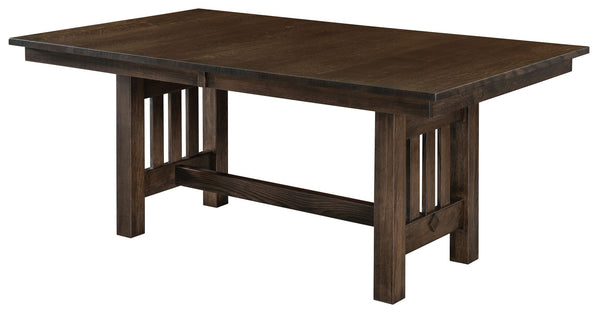 Mueller Trestle - Handcrafted Solid Top or Extension Dining Table