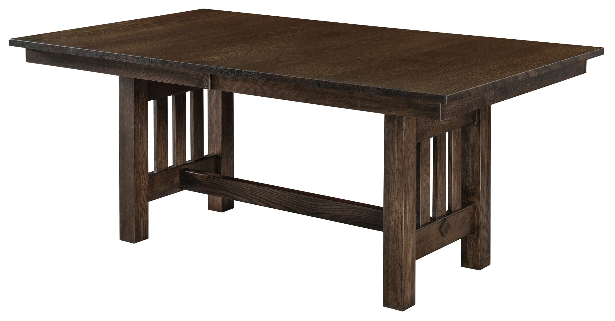 Mueller Trestle - Handcrafted Solid Top or Extension Dining Table