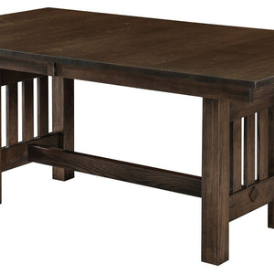 Mueller Trestle - Handcrafted Solid Top or Extension Dining Table