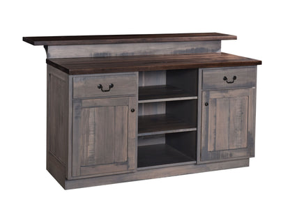 Nero- Amish Hardwood Home Bar Cabinet