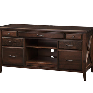 Newport- Amish Hardwood Large Credenza Cabinet With Optional Hutch