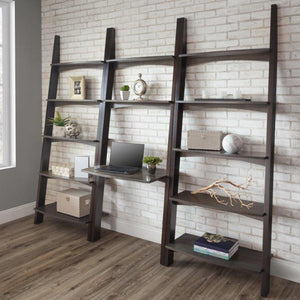 Newport- Amish Hardwood Lean In Desk With Bookshelf 2