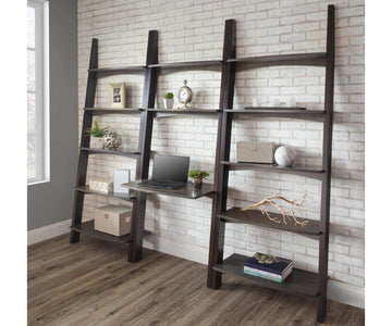 Newport- Amish Hardwood Lean In Desk With Bookshelf 2