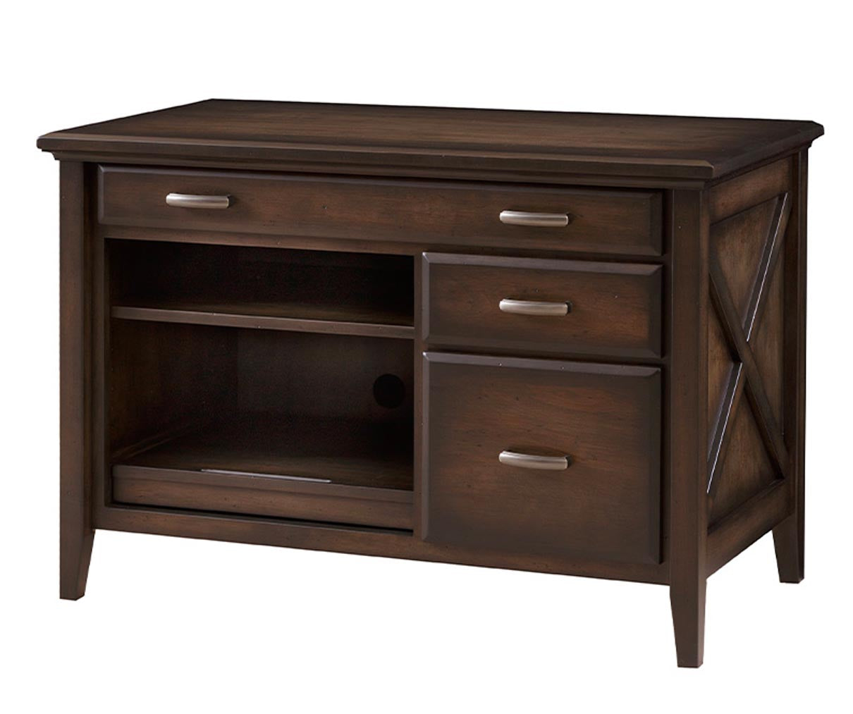 Newport- Amish Hardwood Small Credenza Cabinet With Optional Hutch