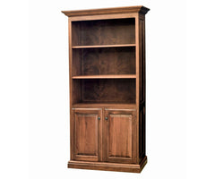 Office Pro - Amish Hardwood 6Ft Bookcase With Lower Doors