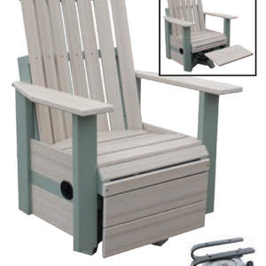 Outdoor Swivel Rocker With Footrest
