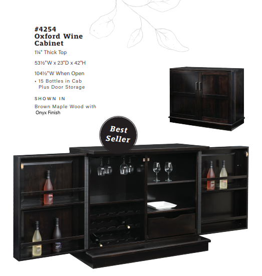 Oxford - Amish Handcrafted Wine Cabinet