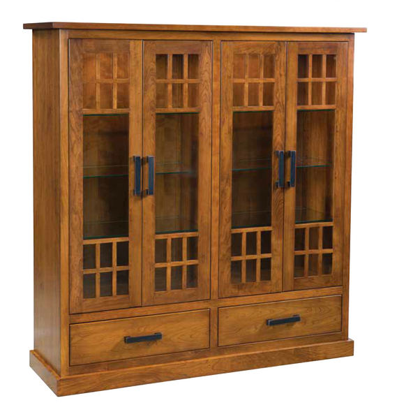 Parker - Amish Solid Wood Display  Cabinet