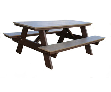 Poly Outdoor 8' Picnic Table With Bench