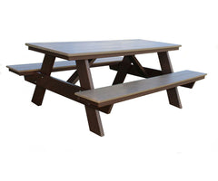 Poly Outdoor 6' Picnic Table With Bench