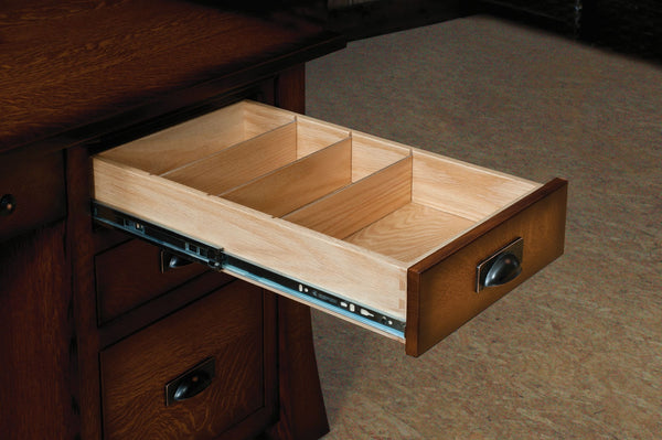 Covington - Amish Hardwood U-Shape Desk w/ Optional Hutch Topper