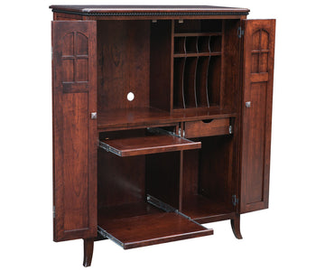Petite Mt Eaton- Amish Hardwood Computer Armoire