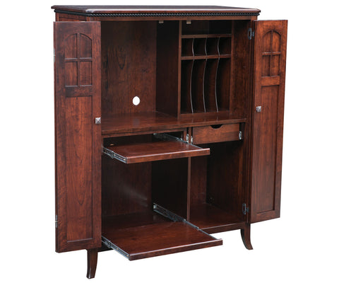 Petite Mt Eaton- Amish Hardwood Computer Armoire