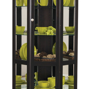 Philmont - Amish Solid Wood Poplar Large Corner Curio Display Cabinet