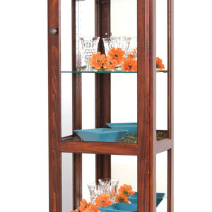 Philmont - Amish Solid Wood Poplar Traditional Curio Display Cabinet