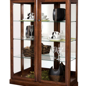 Philmont - Amish Solid Wood Poplar Two Door Curio Display Cabinet