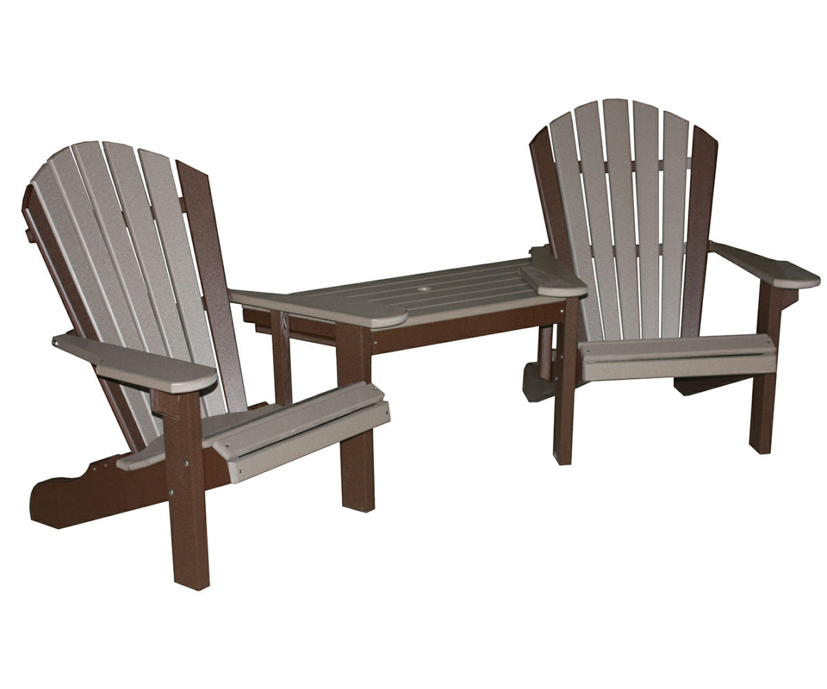 Poly Outdoor 22" Beach Tete-A-Tete Chairs