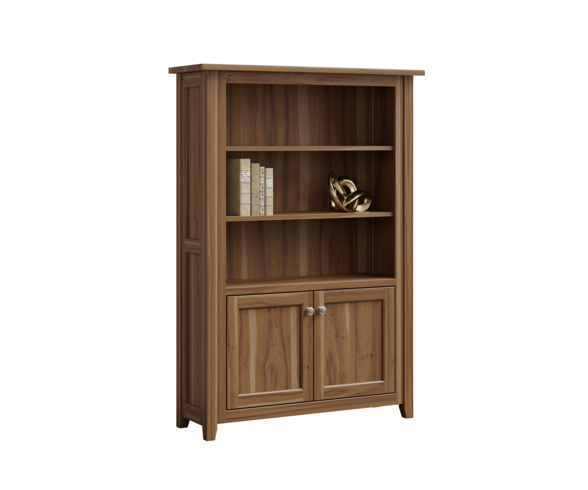 Premier - Amish Solid Wood Bookcase With Bottom Doors