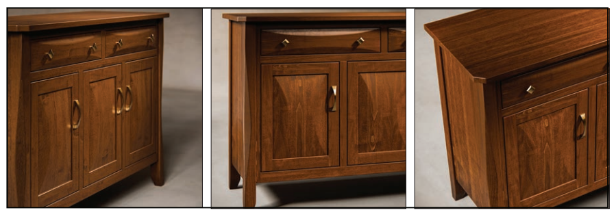Praxton - Amish Solid Wood 3-Door Buffet Cabinet