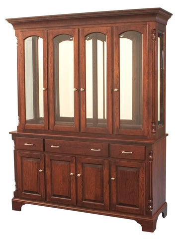 Princeton - Amish Solid Wood 4 Door Dining Hutch