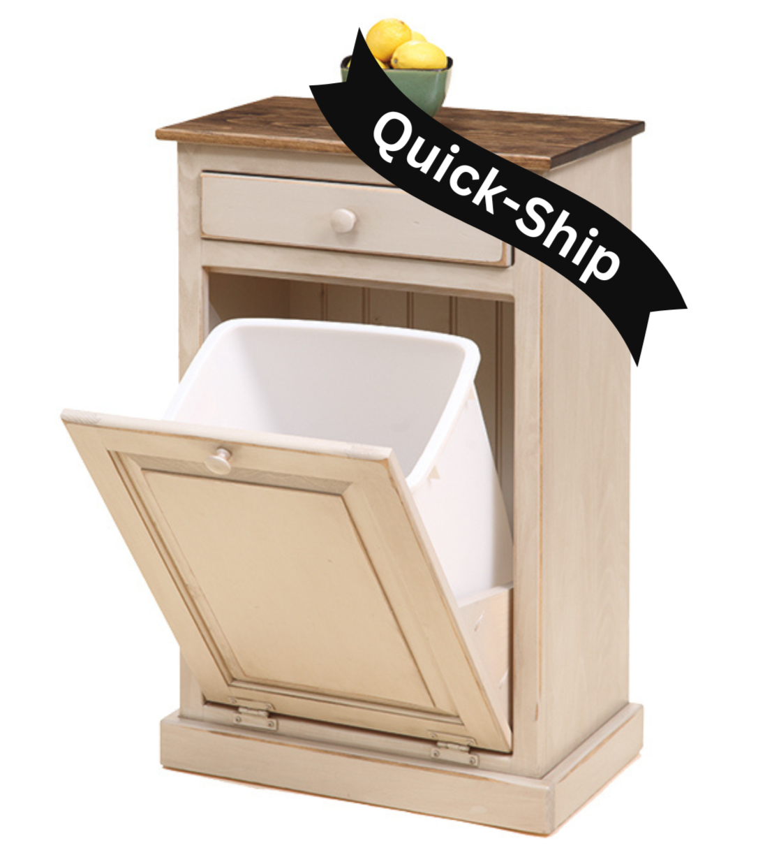 Amish Tilt Out Trash Bin Cabinet / QUICK-SHIP (SHIPS IN 7-14 DAYS)