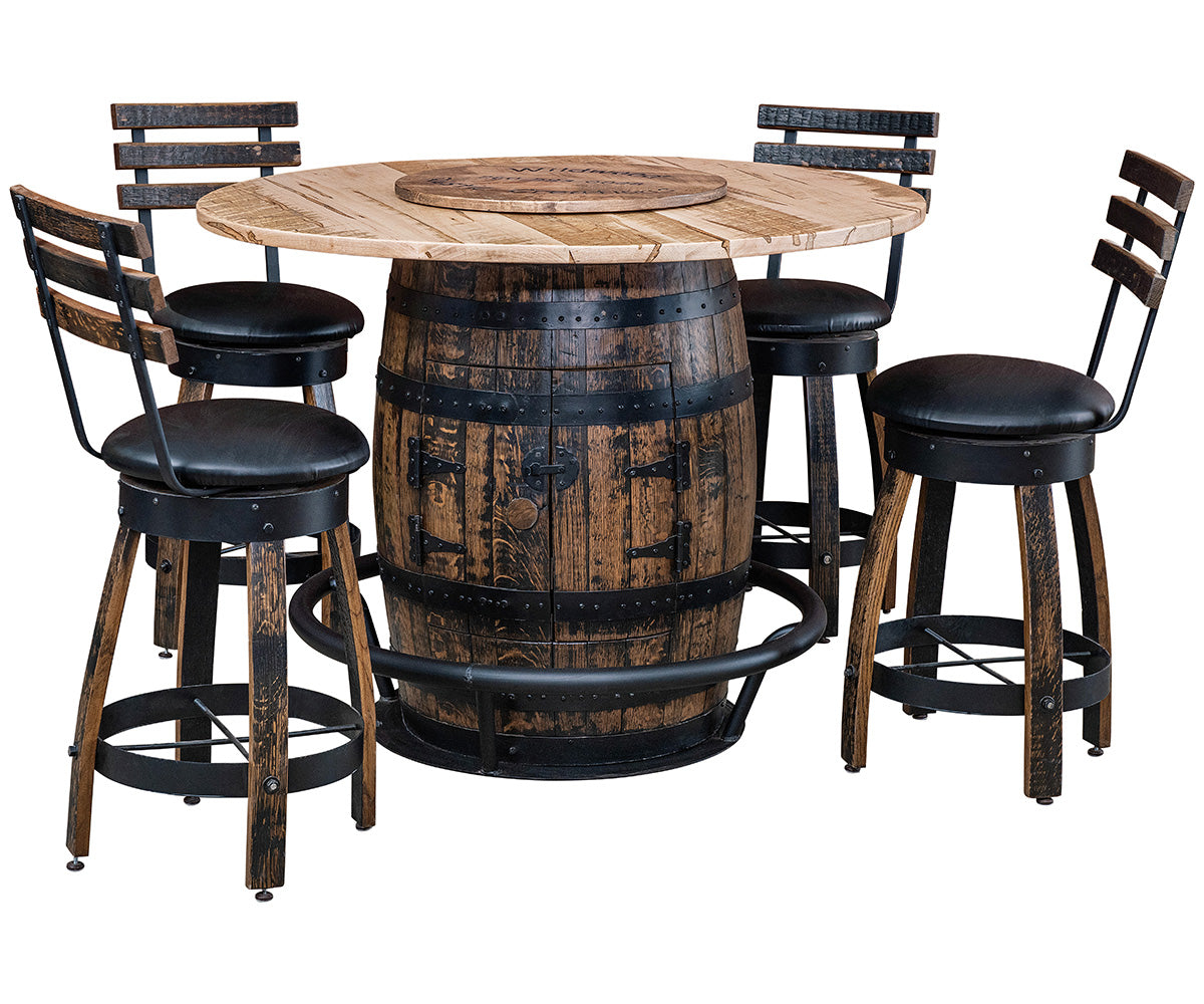 Amish Handcrafted Whiskey Barrel Table